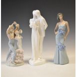 Royal Doulton white glazed Images figures - Happy Anniversary, a Nao figure of a lady and a modern