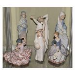 Collection of six various Lladro figures Condition: