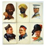 Postcards - Collection of 40 Emile Dupuis World War I period postcards depicting soldiers of all