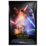 Film Memorabilia - Vinyl film poster - Star Wars - The Force Awakens, signed by Bern Collaco (