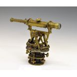 Early 20th Century brass five-inch theodolite, Troughton & Simms, London, having an 8-inch main