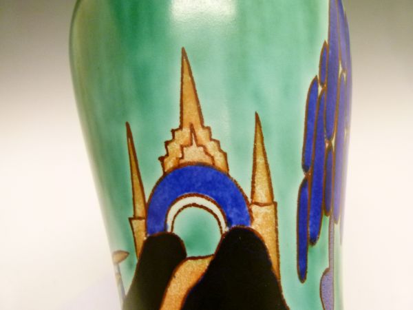 Clarice Cliff 'Inspiration Caprice' baluster shaped vase, 31cm high Condition: Some light crazing - Bild 7 aus 7