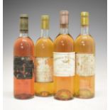 Wines & Spirits - Four bottles Sauternes, France: Chateau Rieussec 1970, Chateau Guiraud 1970,