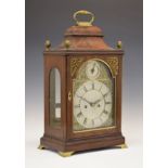 George III mahogany-cased twin fusee bracket clock, Anonymous, circa 1780, the 17cm break-arched