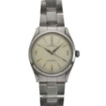 Tudor - Gentleman's Oyster 'Elegante' stainless steel manual wristwatch, ref: 7960, the off-white
