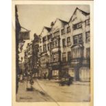 Myra Kathleen Hughes (1855-1918) - Signed print - Fetter Lane, E.C., signed lower right, 30cm x