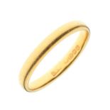 22ct gold wedding band, size L½, 2.6g gross approx Condition: