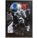 Mackey limited edition jazz print, 66cm x 43.5cm, framed and glazed Condition: