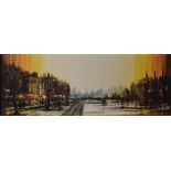 Large retro print of the River Thames after Folland Condition: