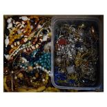 Large quantity of costume jewellery, beads etc Condition: