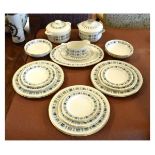 Royal Doulton Tapestry pattern dinner service Condition: