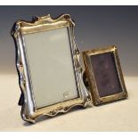 Edward VII silver picture frame decorated with embossed scroll work, Sheffield 1905, together with a