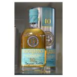 Malt Whisky - BruichLaddich 10 Years Islay single malt Scotch whisky, the label signed by Margaret