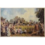 Eric Richard Sturgeon (1920-1999) - Signed print - The Eton cricket match, signed in pencil lower