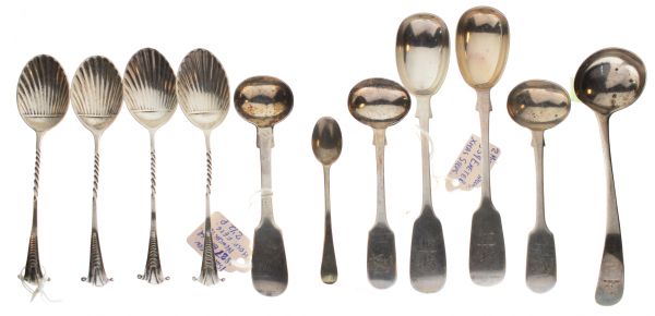 Various silver spoons, 3.6toz approx Condition: