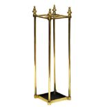 Brass four-division stickstand of tubular design Condition: