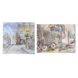 David Stanley - Late 20th Century - Pen and watercolour - Clifton, faintly inscribed and dated