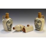 Two stoneware Mitchell Brothers Heather Dew Whiskey 'The Greybeard' whisky jugs by H. Kennedy & Sons