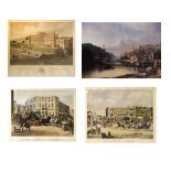 Four assorted prints comprising: two coaching prints 'The Elephant & Castle on the Brighton Road',