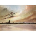 K.S. Tadd - Watercolour - Lake scene, signed lower right, 33.5cm x 54cm, framed and glazed