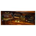 Assorted cased and other binoculars, opera glasses etc Condition: