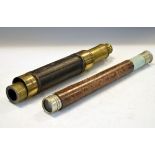 Ross of London telescope numbered 58894 and one other brass telescope Condition: