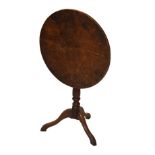 19th Century oak snap-top tripod occasional table, 64cm diameter x 71cm high Condition: