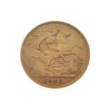 Gold Coin - Edward VII half sovereign, 1910 Condition: