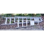 Two aluminium ladders, of three and seven treads respectively Condition: