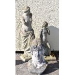 Garden Ornaments - Reconstituted figure of the Venus De Milo, 88cm high, together with a life-size