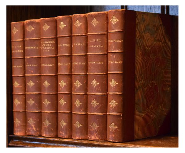 Seven part leather bindings - Works of George Elliot Condition: