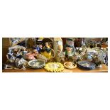 Assorted ceramics to include; ribbon plates, Shorter Father Neptune jug, Melba Ware Punch jug,