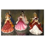 Eight assorted Royal Doulton figures comprising: Alyssa, Rachel, Diana, Scarlett, Alexandra,