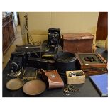 Collection of various vintage cameras etc