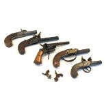 Five various pistols