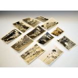 Quantity of black and white photographs, postcards depicting foreign travel, family portraits etc