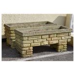 Pair of modern garden troughs