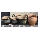 Quantity of various modern garden planters etc