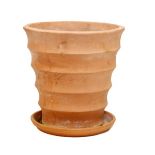 Large terracotta planter with stand