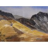 Tom Evans (modern) - Watercolour - Glyder Fawr, Snowdonia, signed lower right, 33.5cm x 44cm, framed