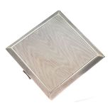 George V silver cigarette case, with textured cover and Greek key border, London 1924, 4.6toz approx