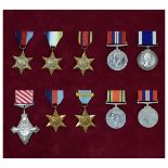 Medals, - World War II family group of five awarded to Ronald Pearson, Navigator, R.A.F. and