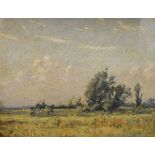 Thomas Binney Gibbs (1870-1947), - Oil on panel - Landscape at Herstmonceux, Sussex, signed, 30.