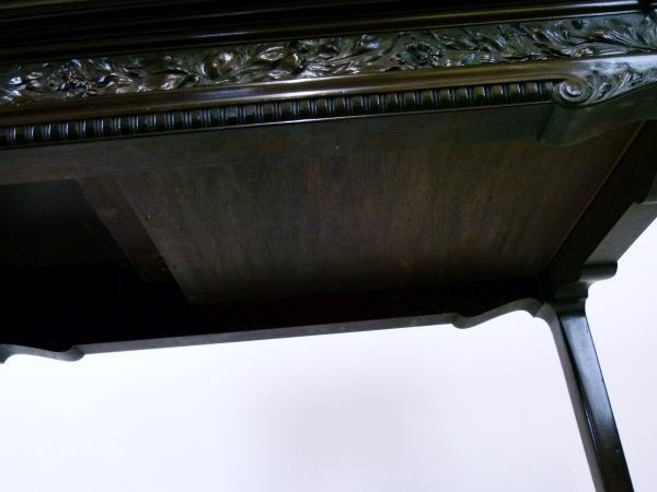 Early 20th Century carved mahogany rectangular fold-over card table, having a finely carved - Bild 13 aus 13