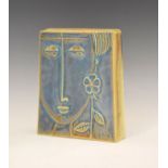 Stig Lindberg for Gustavsberg, - Stoneware relief plaque/block decorated with the head of a young