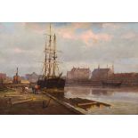 Arthur Wilde Parsons (1854-1931), - Oil on canvas - Bristol Harbour, signed and dated '96, 40cm x