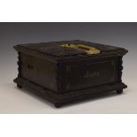 Late 19th/early 20th Century Ariston Organette, in ebonised case with incised decoration and