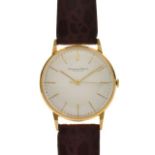 International Watch Co., - Schaffhausen - Gentleman's 18ct gold manual wind wristwatch, off-white