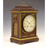 Early 19th Century brass-mounted mahogany bracket clock, Anonymous, circa 1830, the 6.5" convex