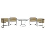 Modern Design - William Plunkett Furniture - Five piece dining suite comprising: a circular dining